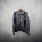 TOUR RECORD スタンドカラー シープレザー(羊) メンズ ブラック Lサイズ