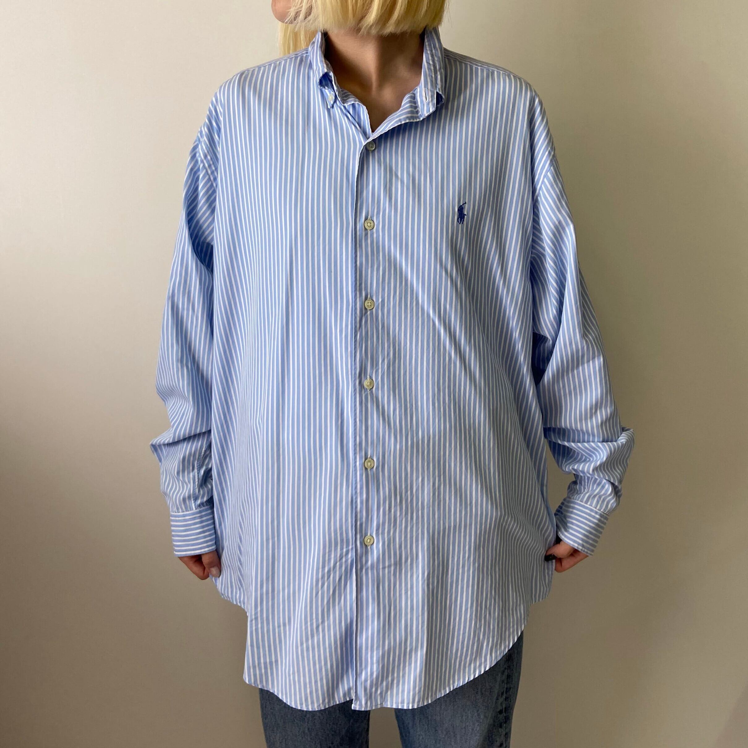 RALPH LAUREN ラルフローレン MARLOWE ストライプシャツ 長袖シャツ