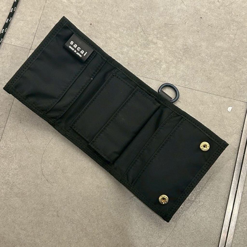 sacai × porter 三つ折り財布 ナイロンSCU-002 黒 sacai × PORTER サカイ×ポーター Nylon Trifold Wallet 財布 三つ折り