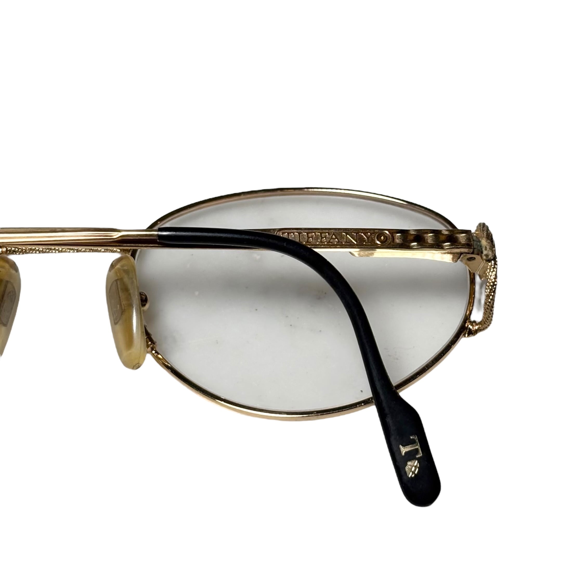 TIFFANY LUNETTES サングラス 23K GOLD PLATED nos) vintage TIFFANY LUNETTES 23k gold plated glasses “T379