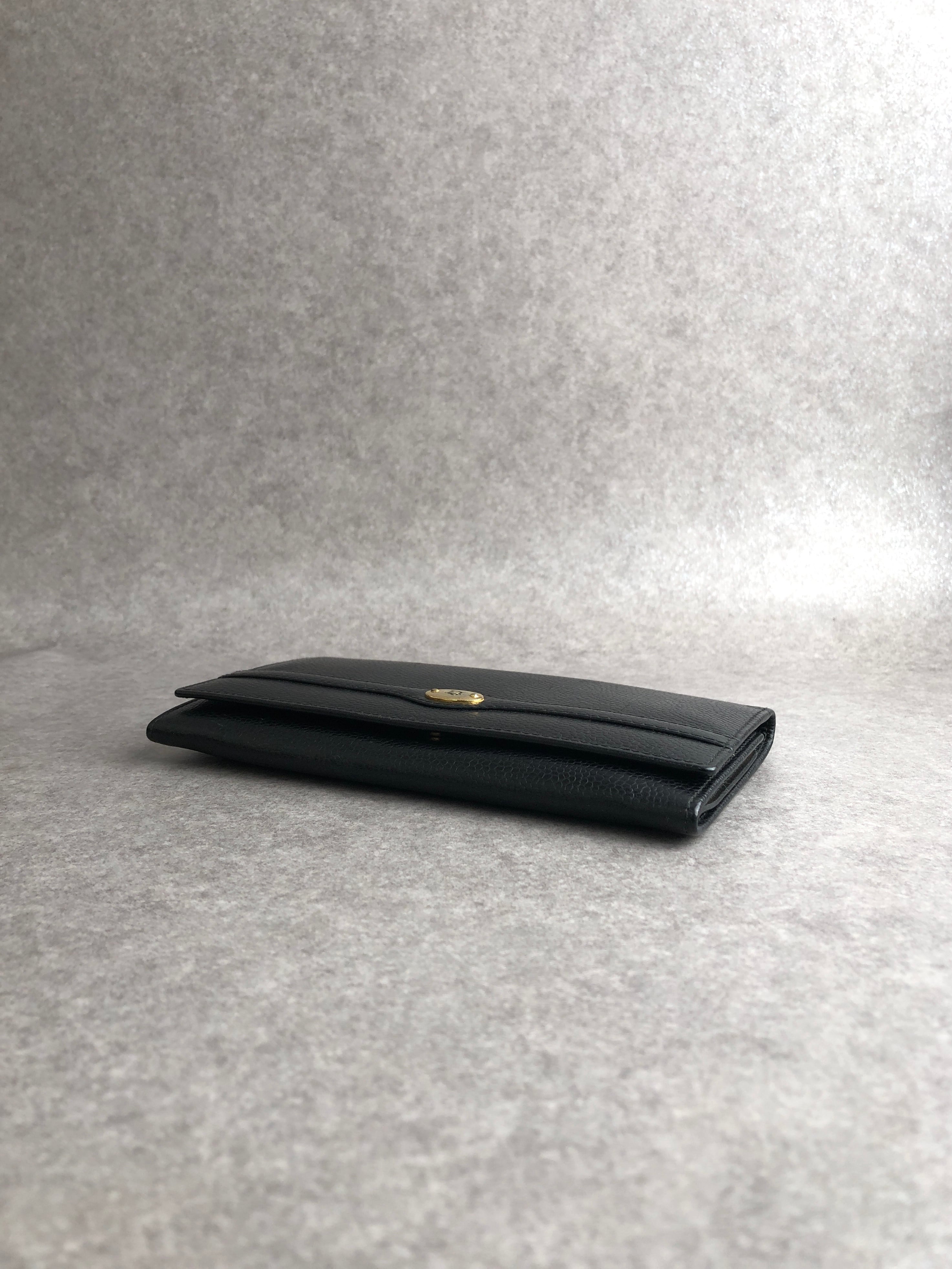 Christian Dior クリスチャン ディオール 財布 ブラック ロゴ レザー