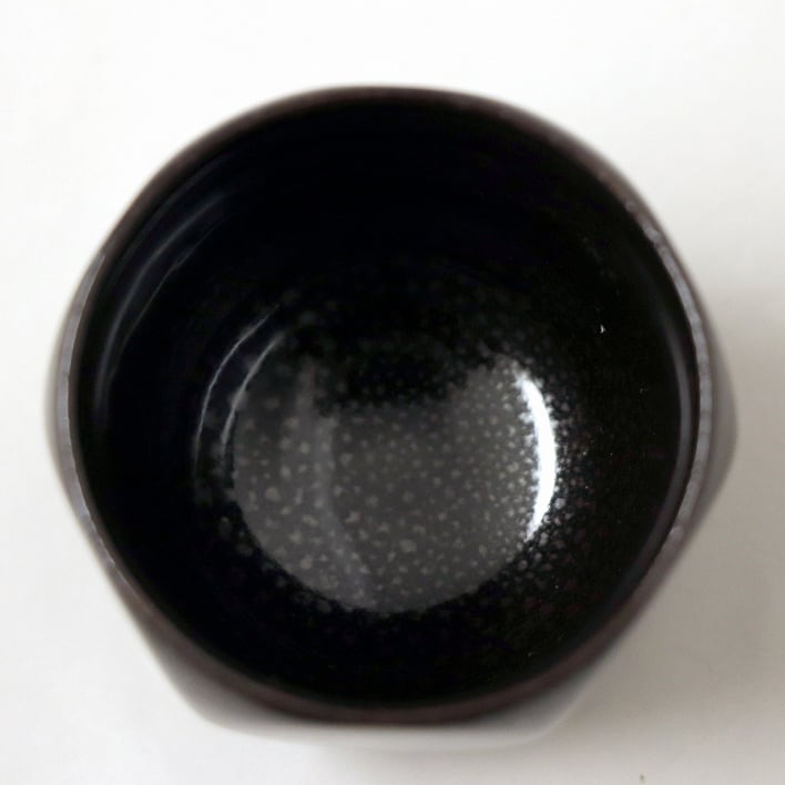 清水焼・谷口良三・油滴天目・ぐい呑・No.190204-13・梱包サイズ60