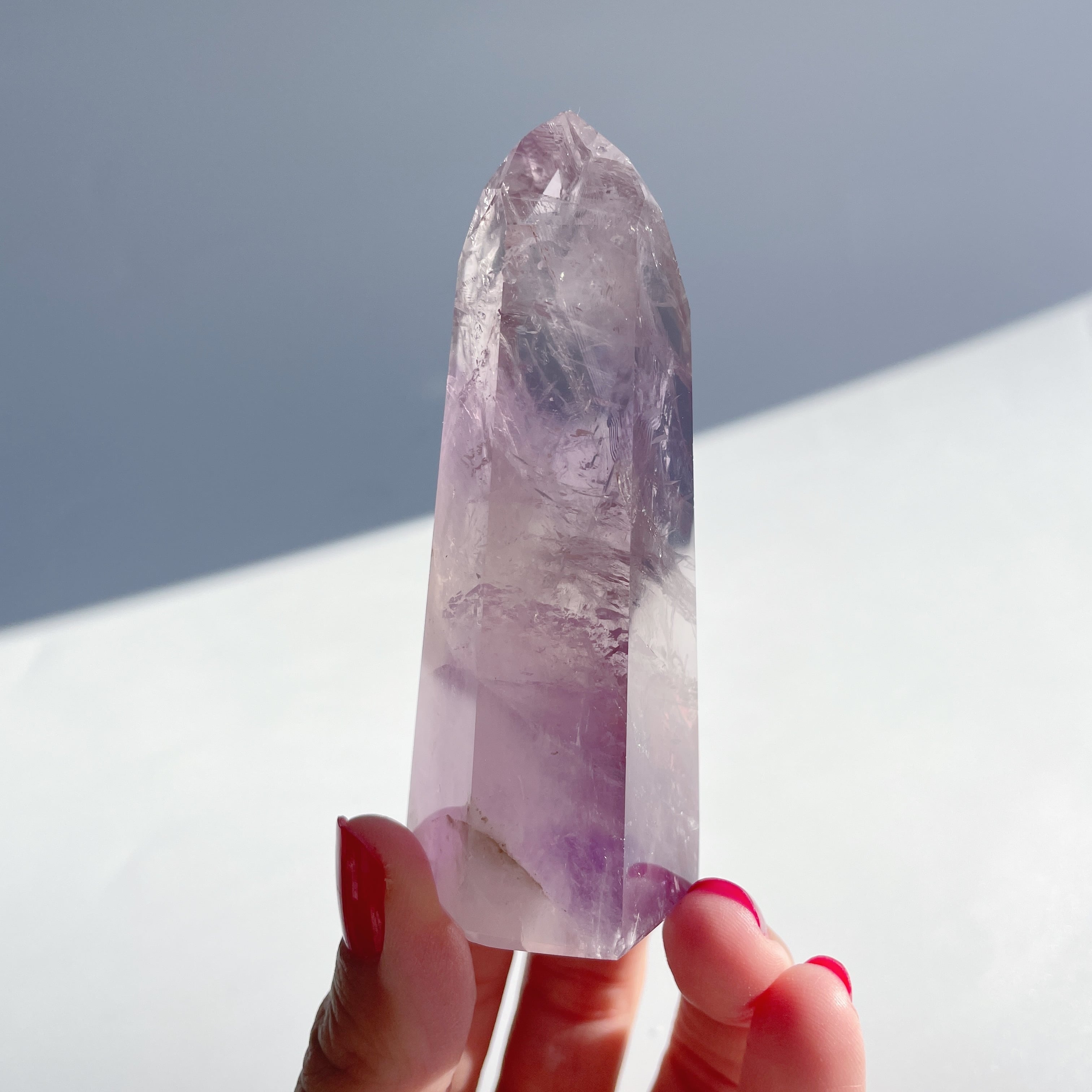アメジスト 層タワー 超綺麗 大きいタワー 超レア 天然石 パワーストーン ブラジル産 アメジストタワー20◇ Amethyst tower ◇天然石