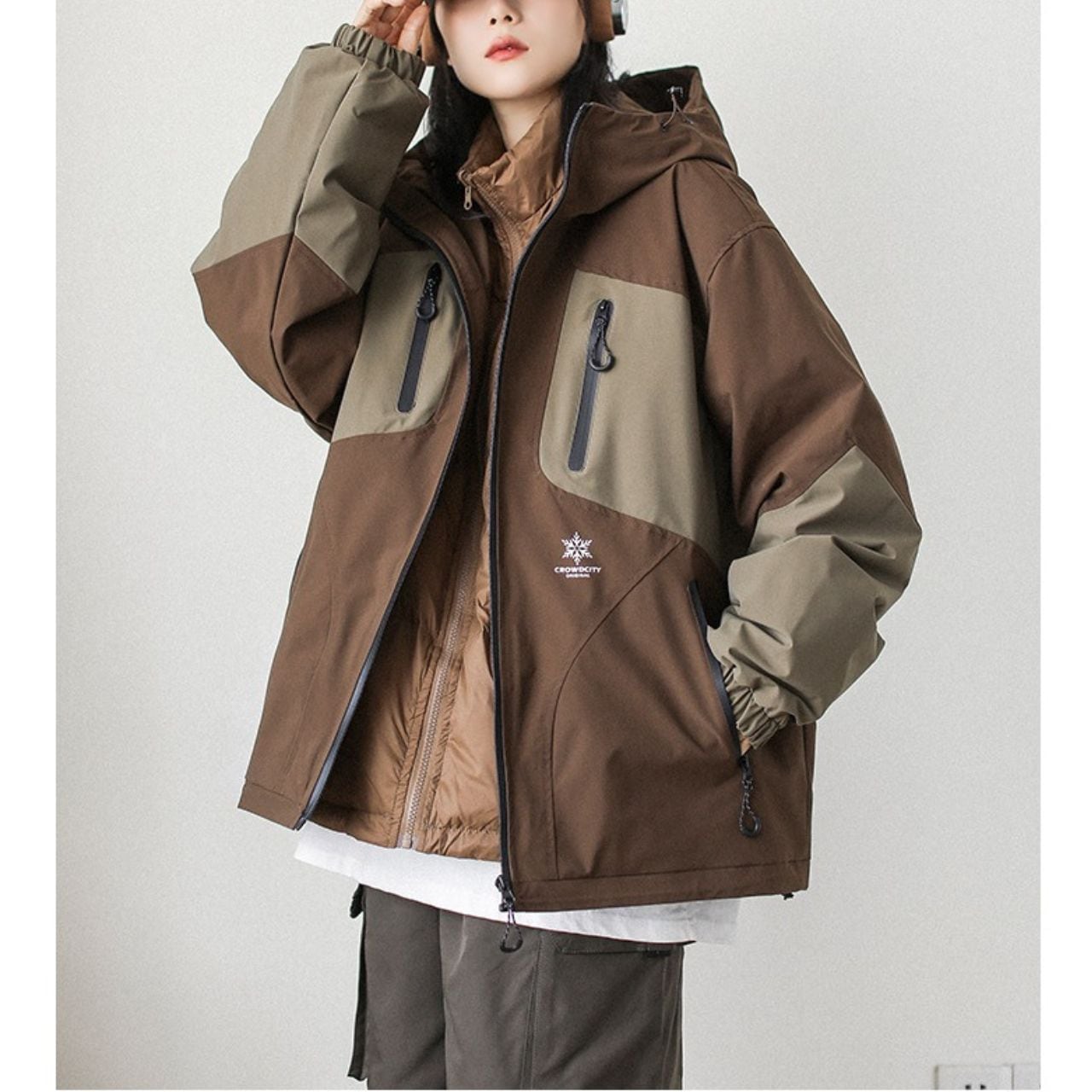 2SETバイカラーライナー付きジャケット N00010