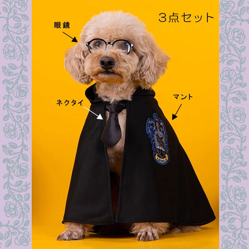 ペット服 コスプレ 魔法使い フ―ド付きマント 赤 M 犬 猫 ブランドの