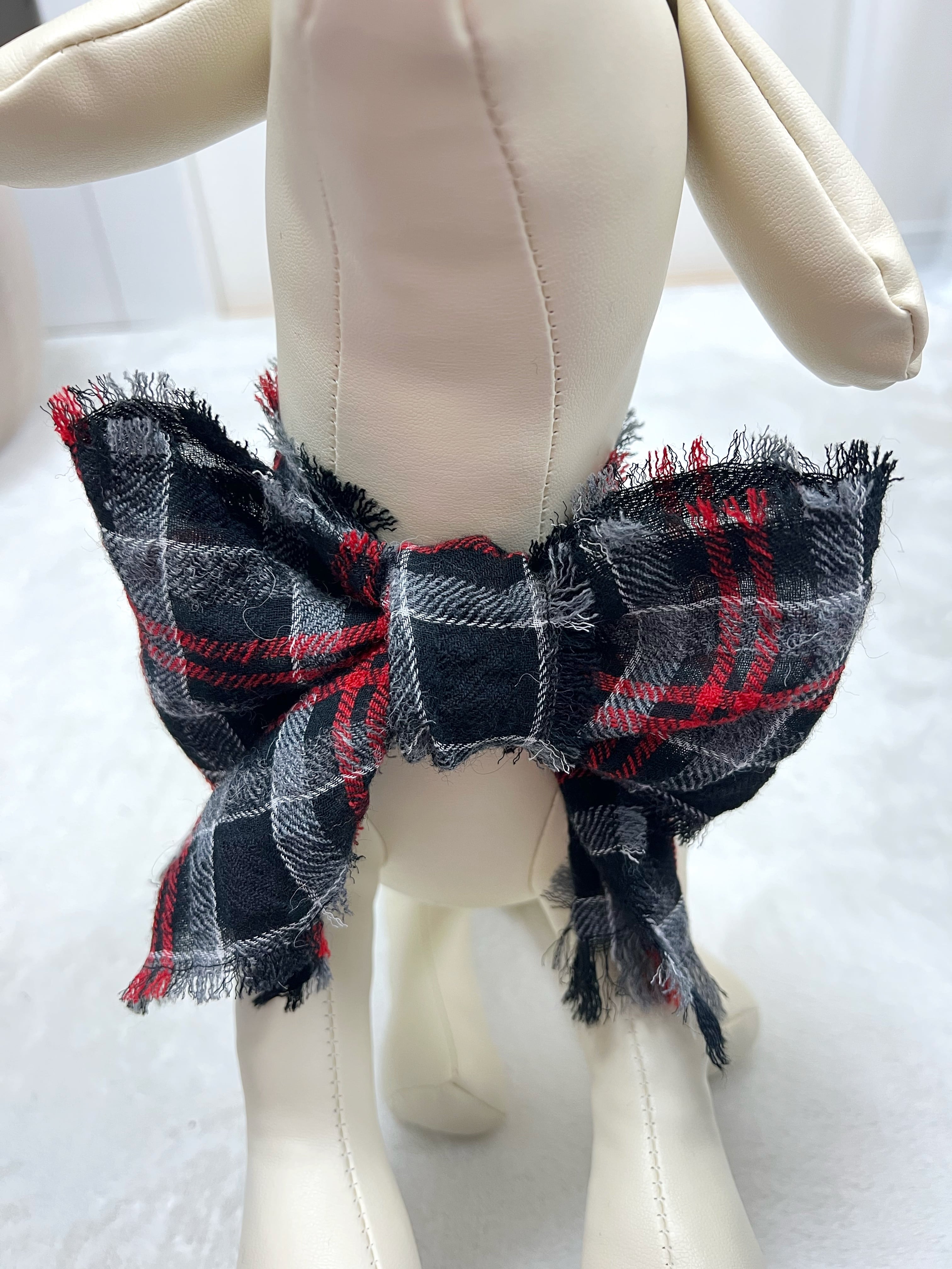 わんちゃん用 チェックマフラー