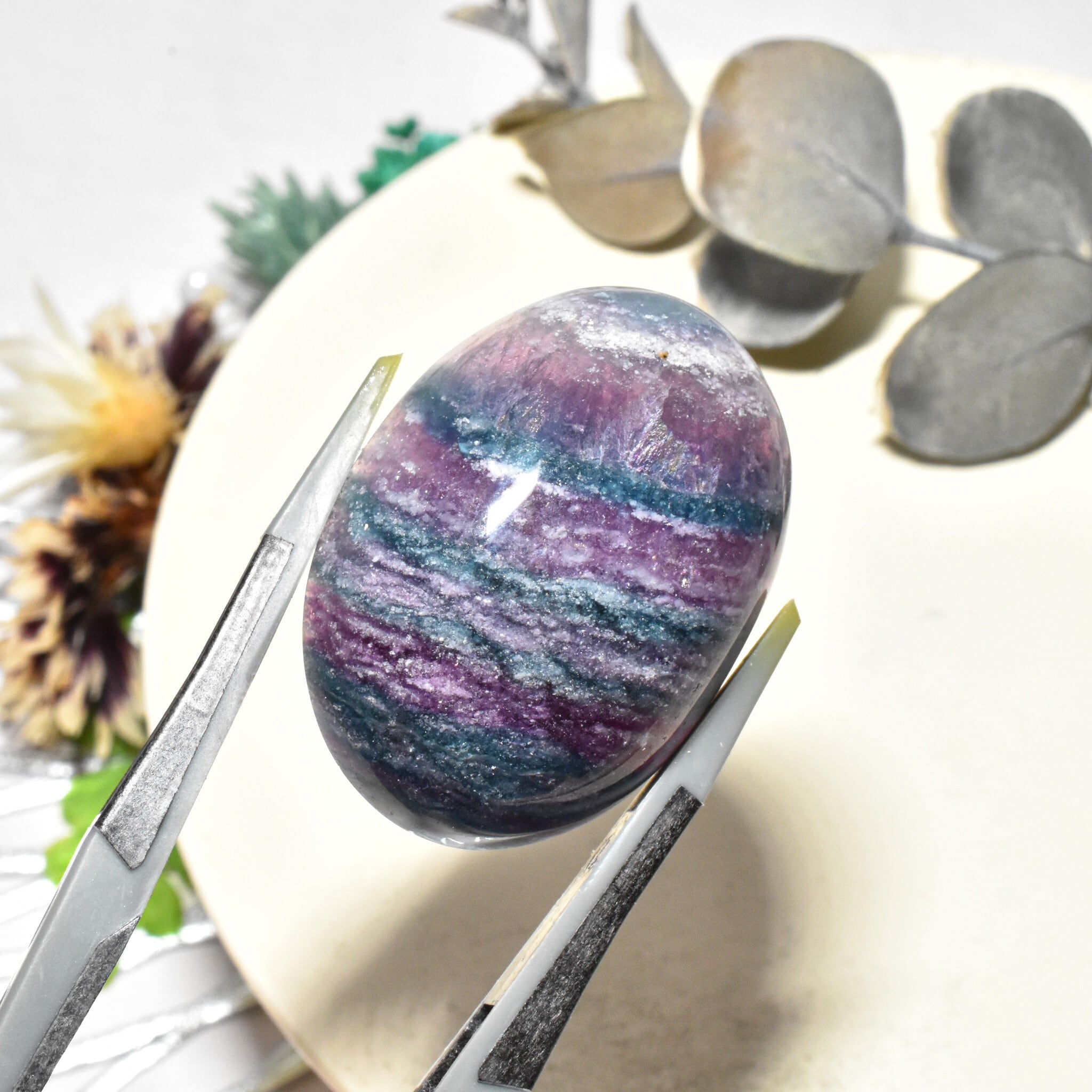 えびあ作品》レインボーシルクフローライト ルース 中国産 A | EBIA