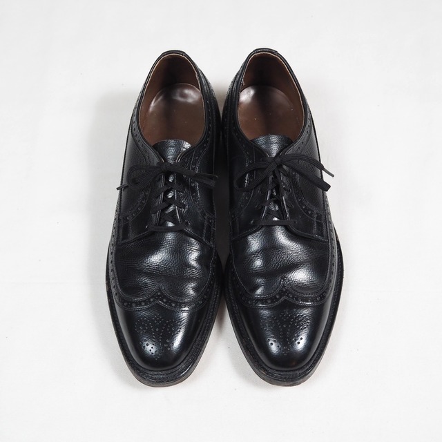 80’s Foot so port supreme long wing tip leather dress shoes 10C vintage ウイングチップ レザーシューズ