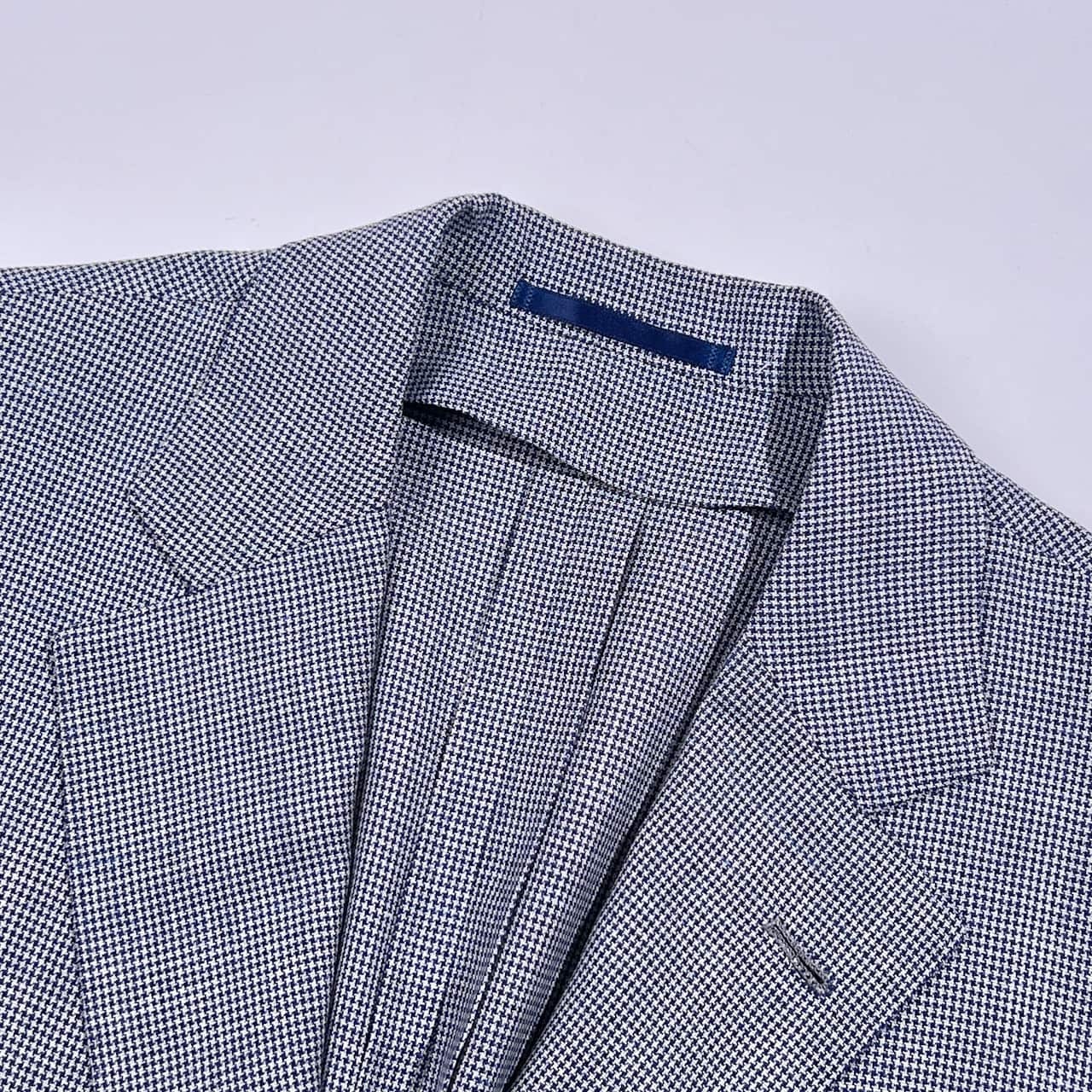 シルク リネン混 SHIPS シップス Tailoring Style Loro Piana ロロピアーナ生地 段返3B テーラードジャケット 46/ネイビー×グレー系 メンズ