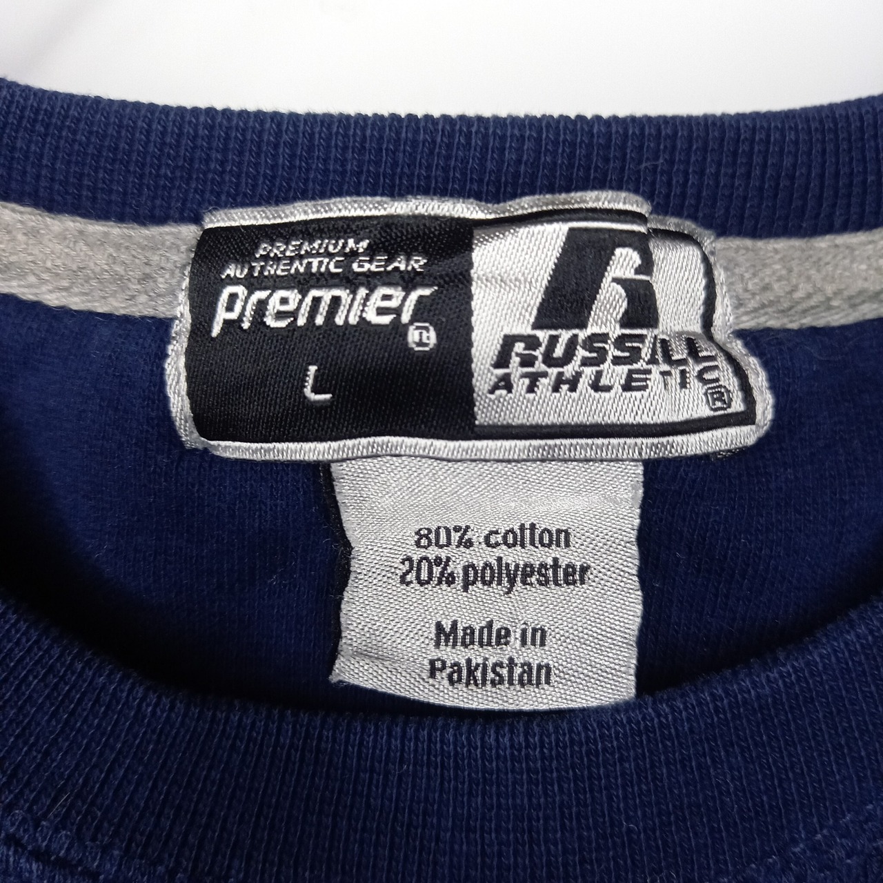 00s　ラッセル　スウェット　トレーナー　無地　ガゼット　太アーム　ネイビー　L