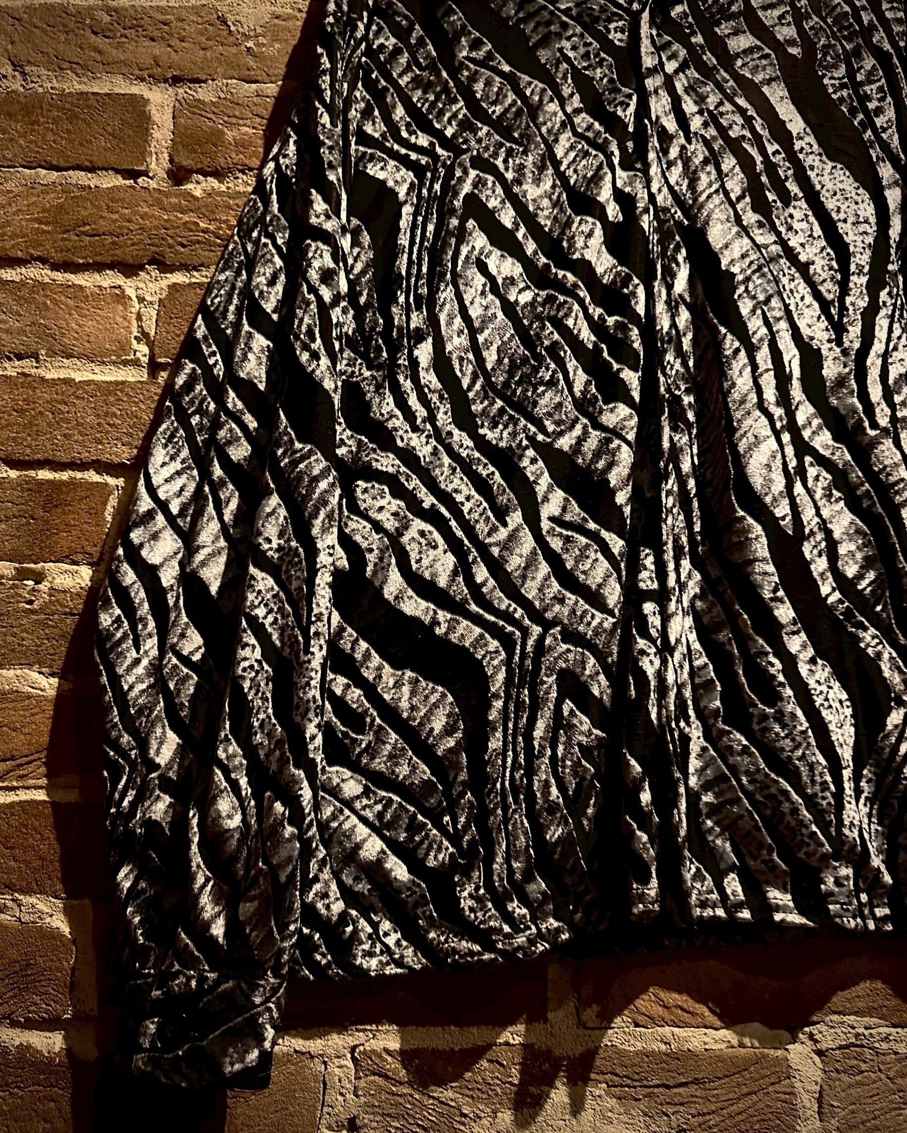 Caka act3】Flocky Zebra Pattern Vintage L/S Shirt | Caka(カカ
