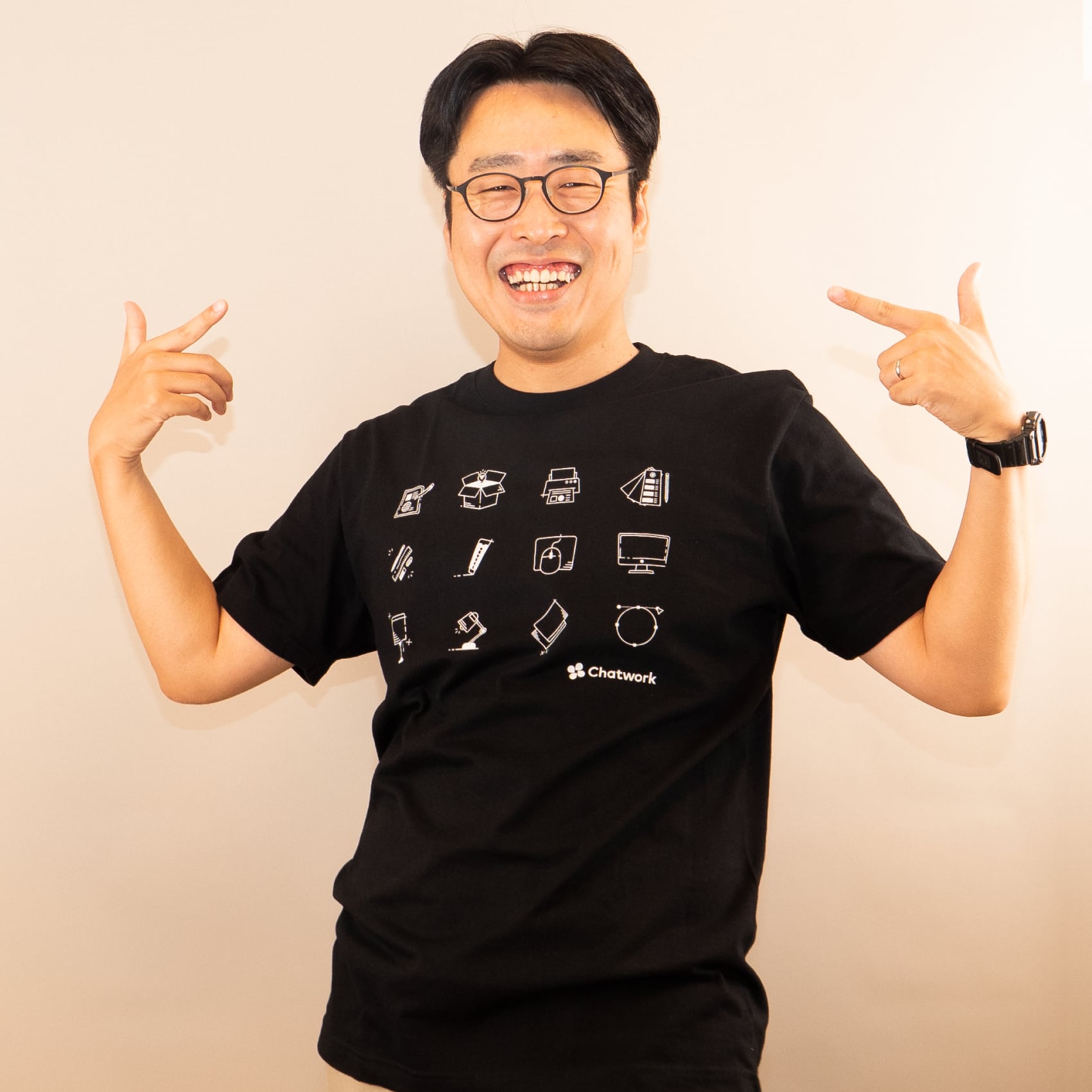 Chatwork Visionary Graphics Tシャツ（Black）の画像