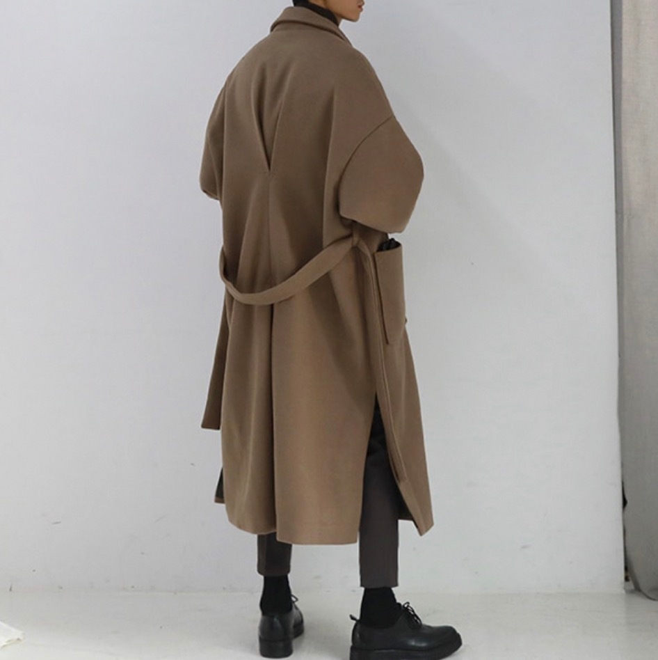 BV_トレンドロングウールコート 背面