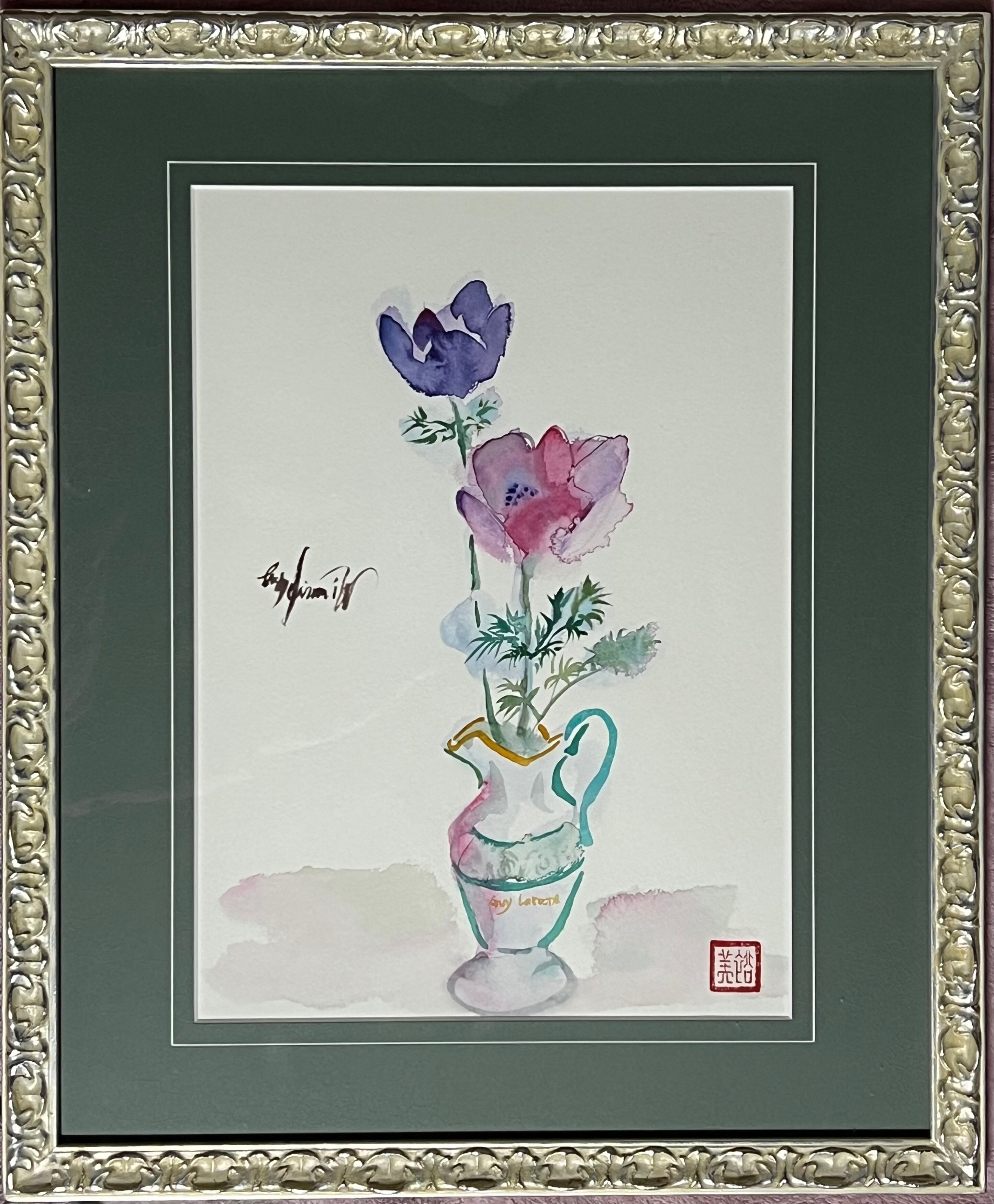 菩薩＊四つ切サイズ水彩額装画＊原画 | mizunoART ゆり呼【渡邉裕美