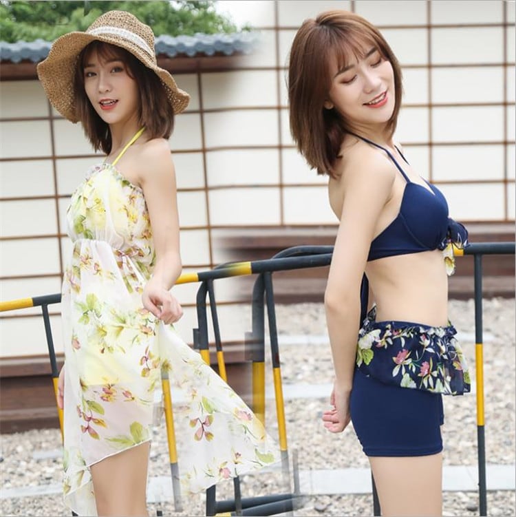 炸裂するほど美しい 鋼托がある ビキニ ギャザー セクシー スリム 水着 ビーチ 3点セット