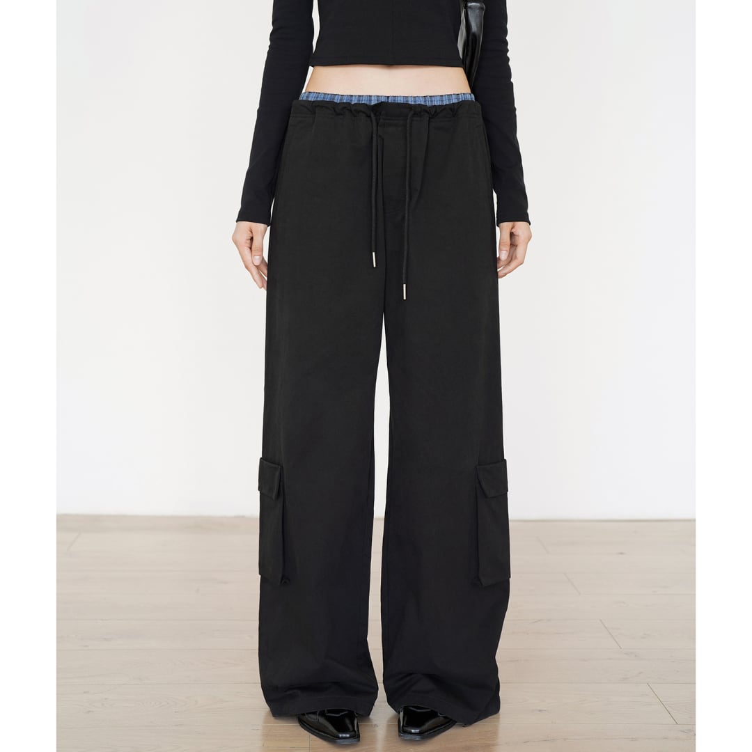 loose straight wide leg casual pants