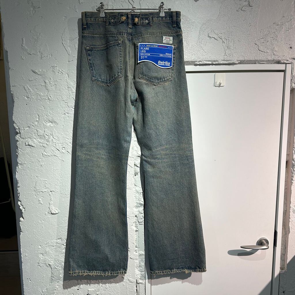 DAIRIKU ダイリク 22AW Flare Mud Vintage Denim Pants DAIRIKU ダイリク 22AW Flare Mud Vintage Denim Pants