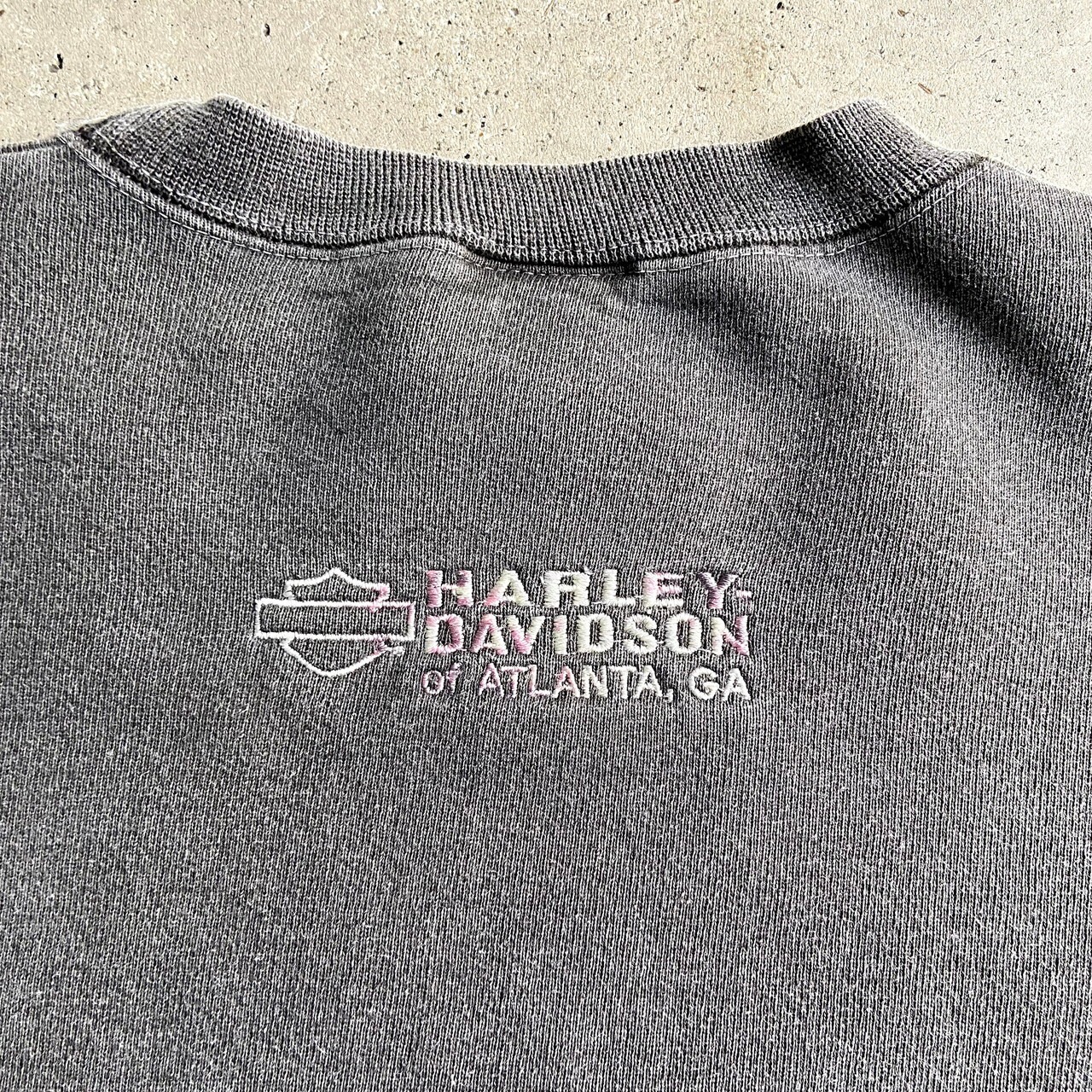 90年代 USA製 Harley-Davidson ハーレーダビッドソン ロゴ刺繍 