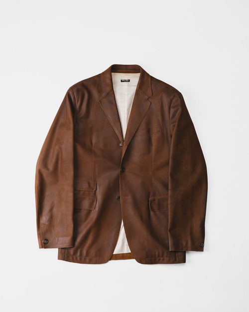 [Circa.2002-2003] "miumiu Men" Leather Tailored Jacket (Designed by Miuccia Prada)