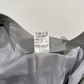 DAKS ダックス 綿&麻 フレアスカート 38/グレー/プリーツ