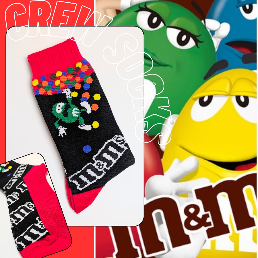 【 m&m's  / エムアンドエムズ 】 crew socks / クルーソックス〚アメリカン雑貨 アメトイ〛
