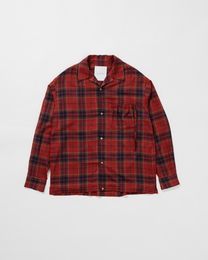 ROCK CHECKED SHIRT-red <LSD-BD1S1>