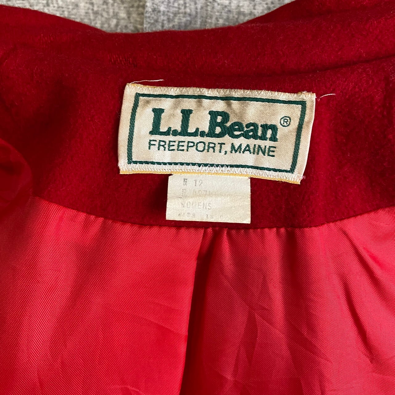 80年代 90年代 L.L.Bean エルエルビーン ウール ピーコート Pコート レディースXL相当 古着 80s 90s ビンテージ ヴィンテージ  レッド 赤【コート】【AN20】 | cave 古着屋【公式】古着通販サイト