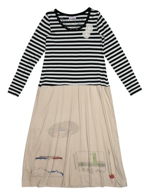 NETSU –  Striped Top Graphic Skirt Dress