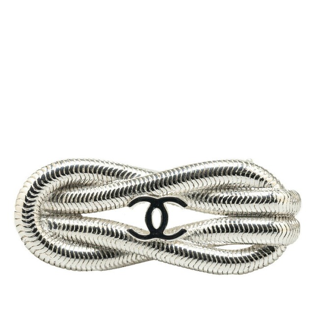 シャネル ココマーク ヴィンテージ ブローチ 97P ロープモチーフ シルバー メタル レディース CHANEL 【中古】