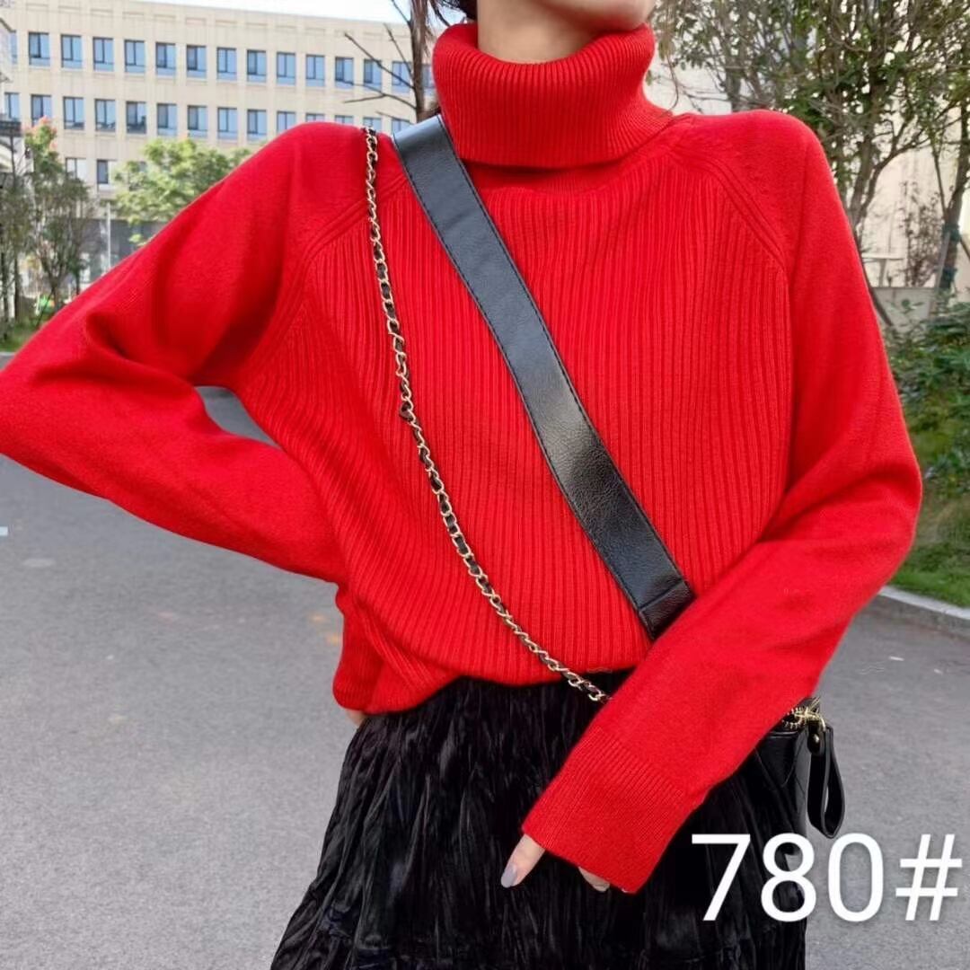 ラグラン切り替え タートルニット　AJ111-780