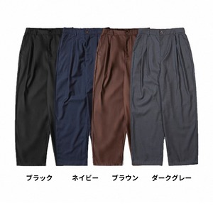 Two-tuck wide straight pants 1234