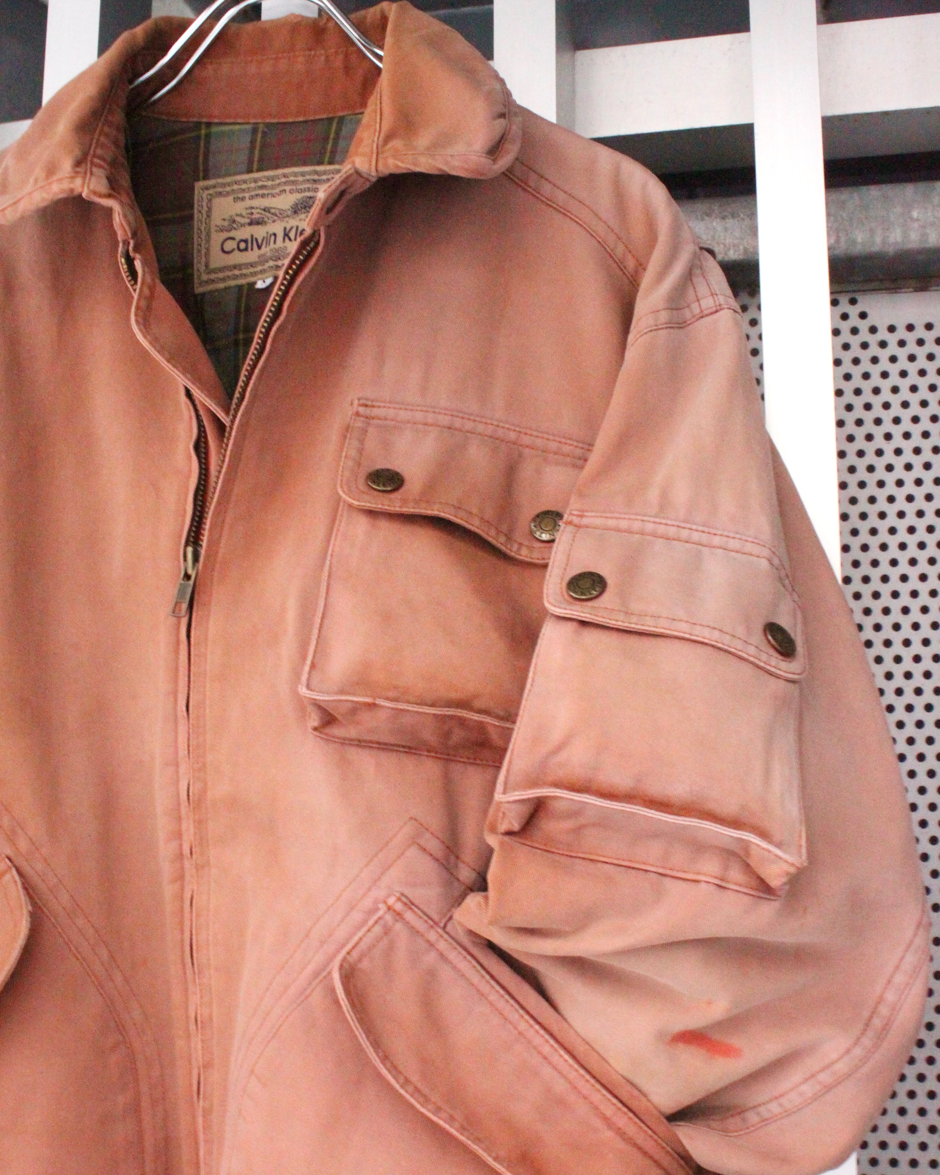 90s Calvin Klein 3D Pocket Zip-up Cotton Blouson