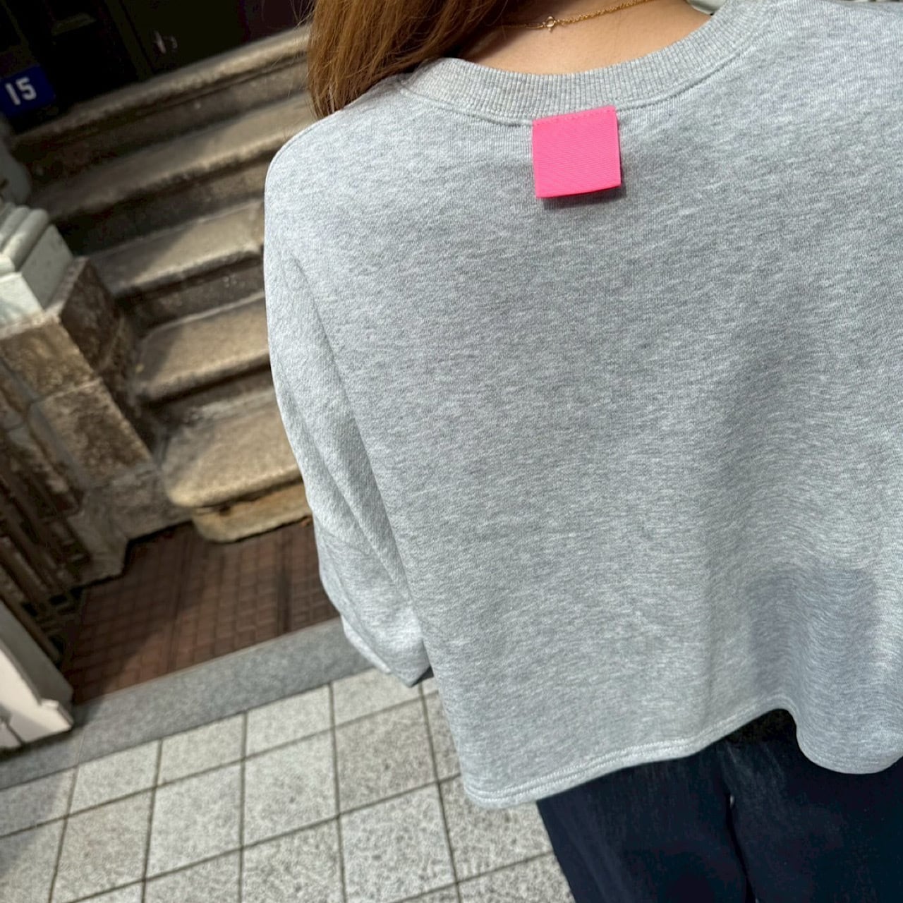 メッセージスウェットプルオーバー(グレー) | LINKABLE