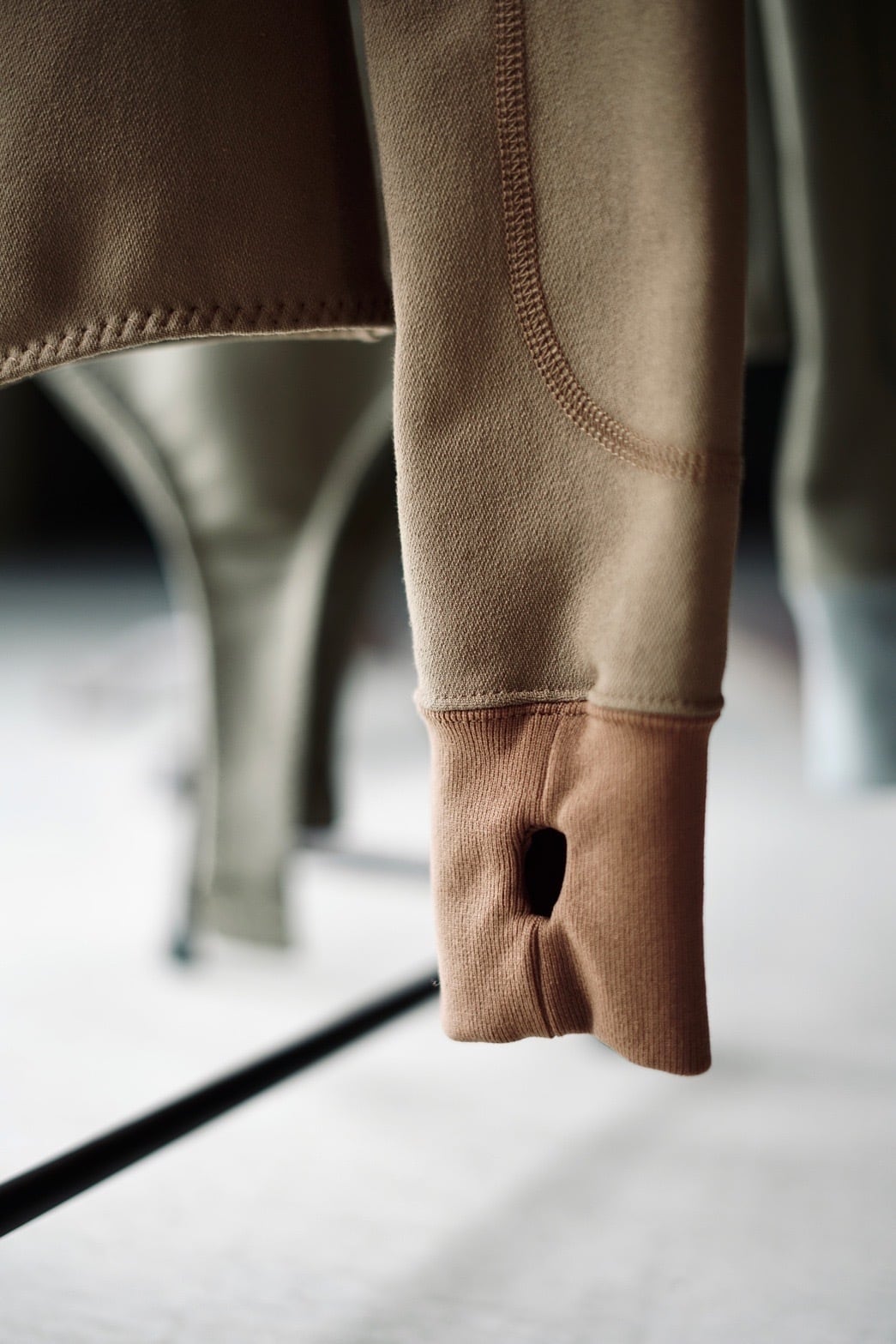 FUMIKA_UCHIDA / FRENCH TERRY HALF-ZIP BODYSUIT ( SAGE, MOCHA