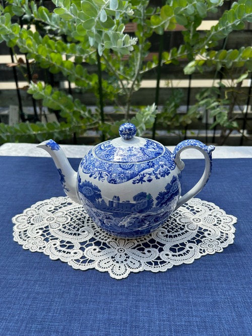 SPODE社　ブルーイタリアン　ティーポットラウンド③