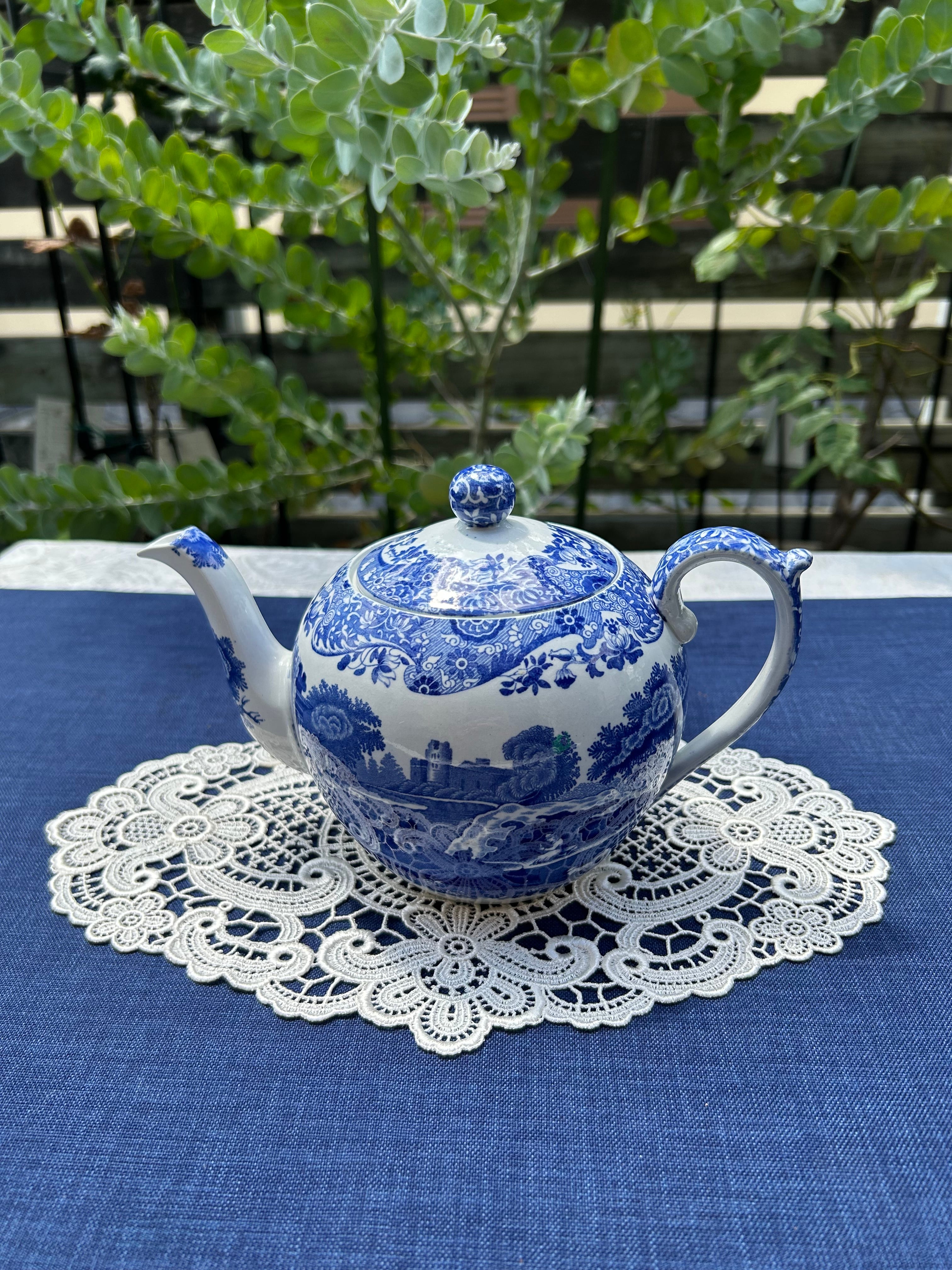 SPODE社　ブルーイタリアン　ティーポットラウンド③