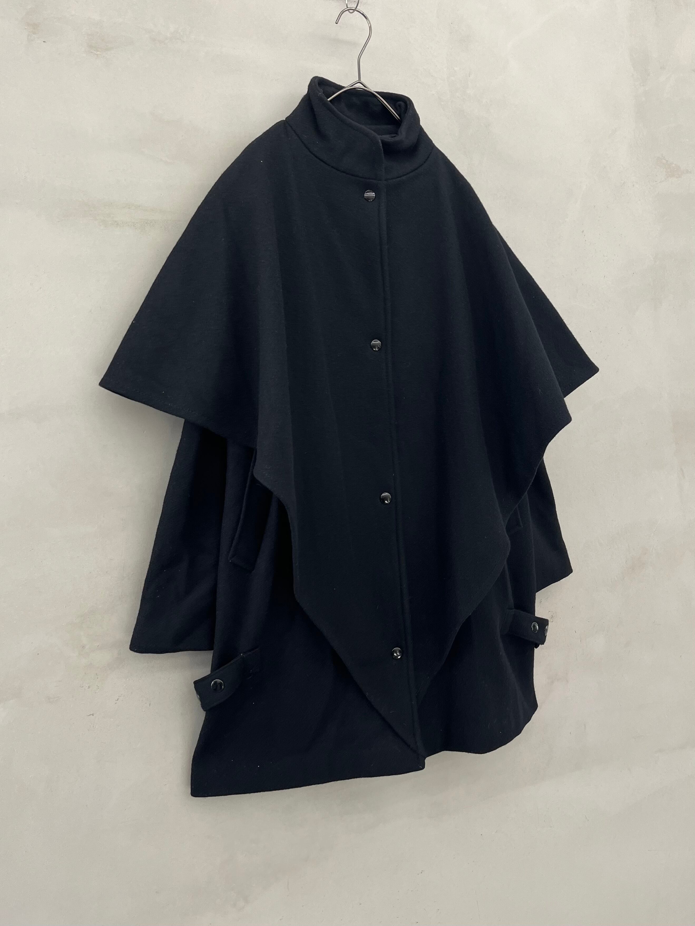 ジャケット・アウター eLLa quilting cape coat wool cape coat | CYAN VINTAGE&USED