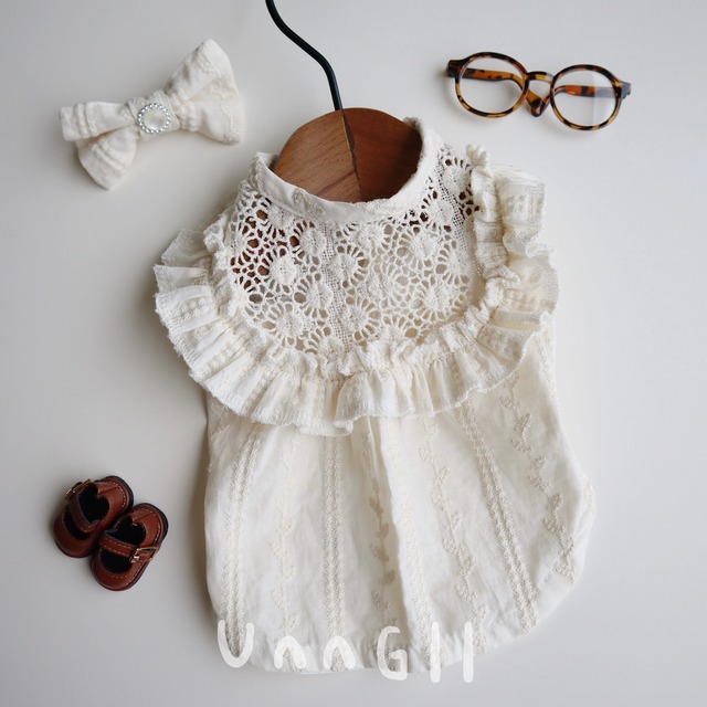 cotton lace one-piece