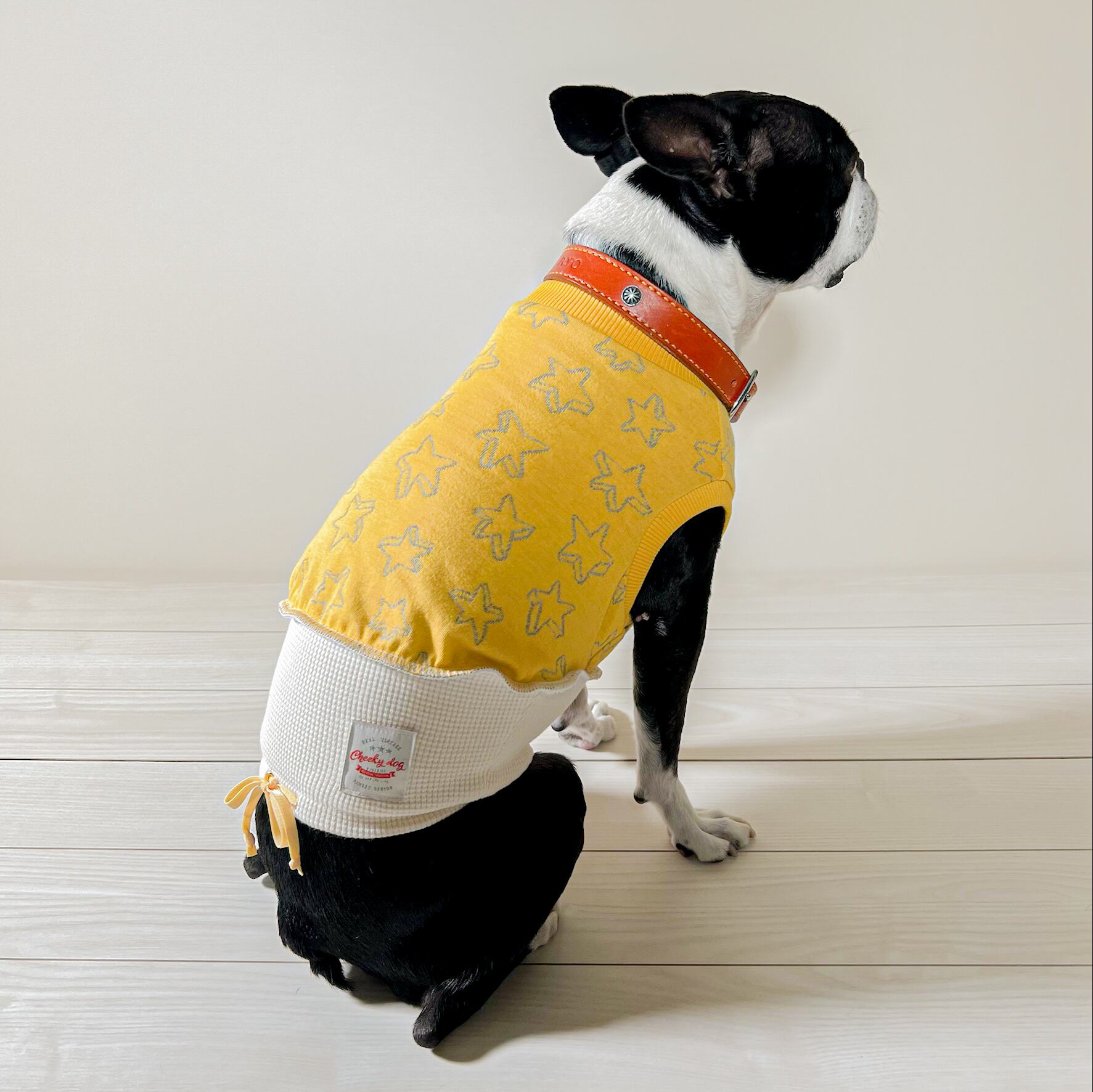 タンクトップfeat.HARAMAKI＜yellow＞/犬用腹巻き/ボストンテリア/犬服