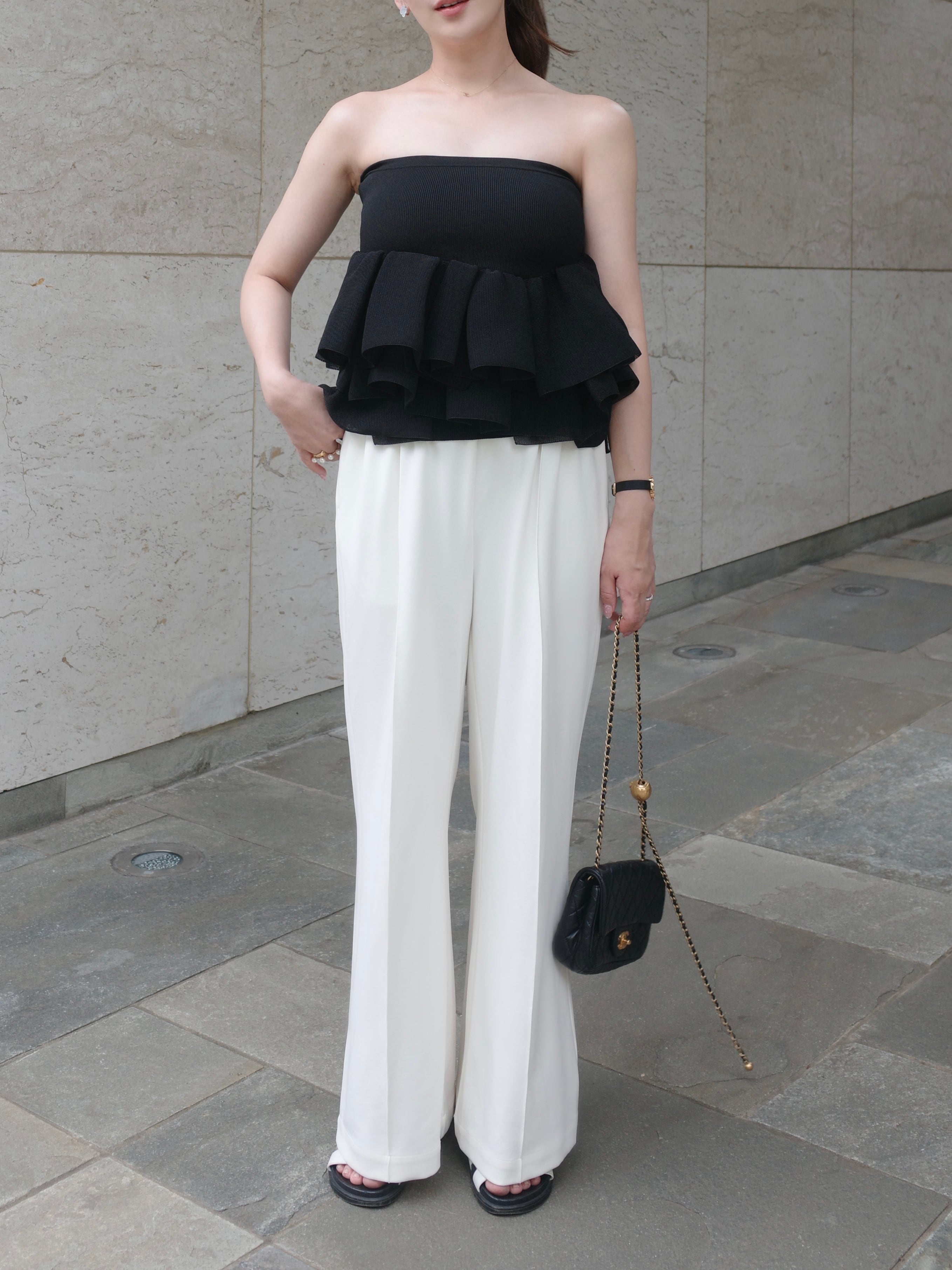 予約】pin tuck straight pants / off white (8月上旬発送予定) | HYEON