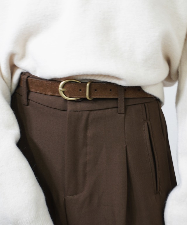 スエード風スクエアベルト　5281106（1121）