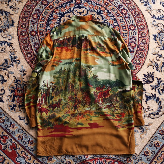 art graphic huntsman l/s fly front shirt