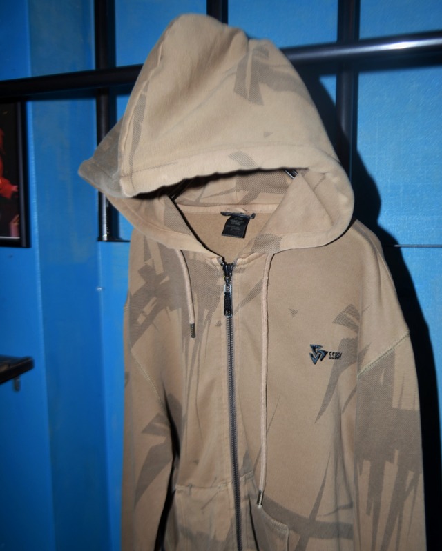 [M] "DIESEL" digital camouflage sweat hoodie