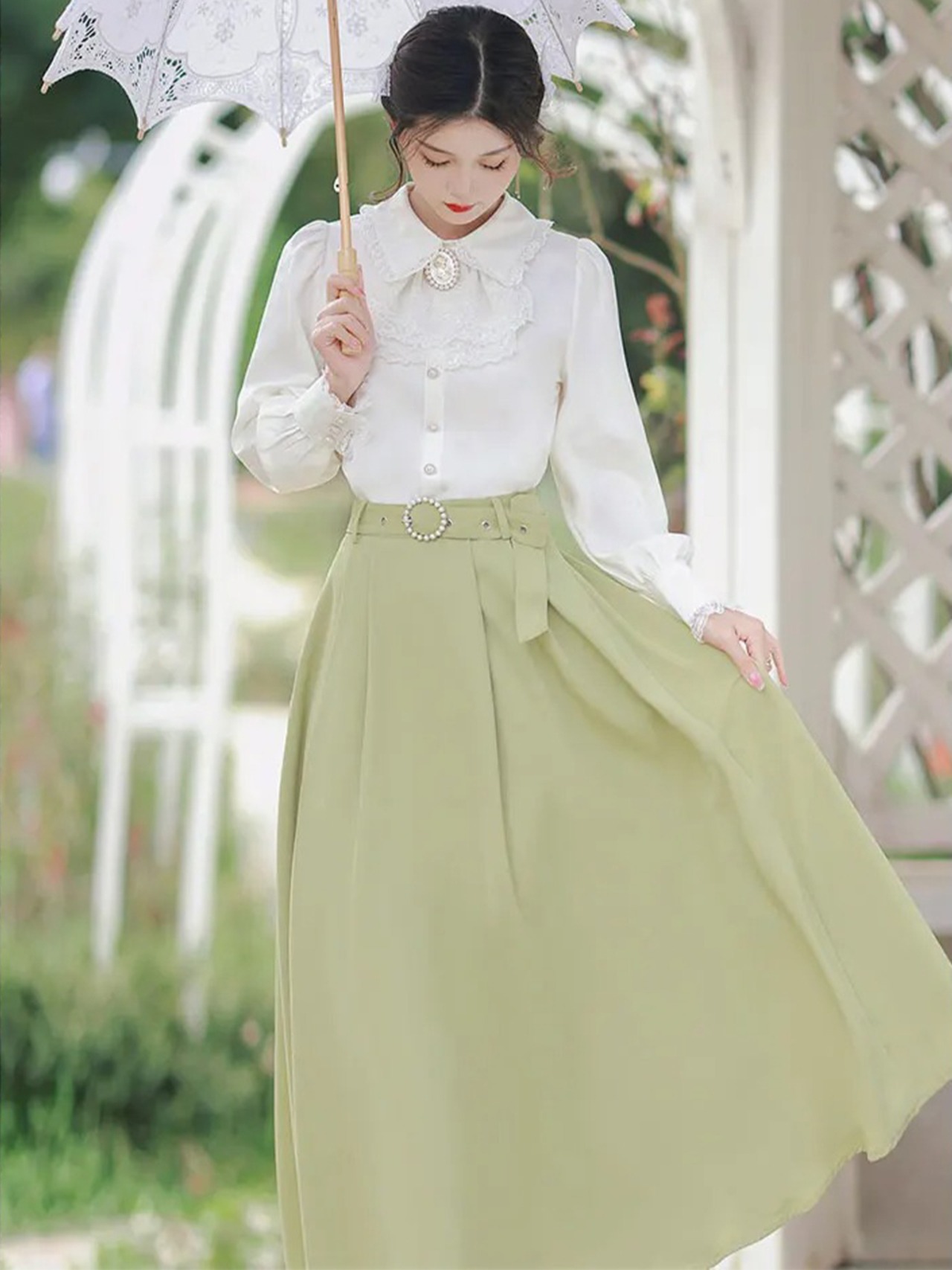 【0215】Retro Modern Long Sleeve 2 Piece Set