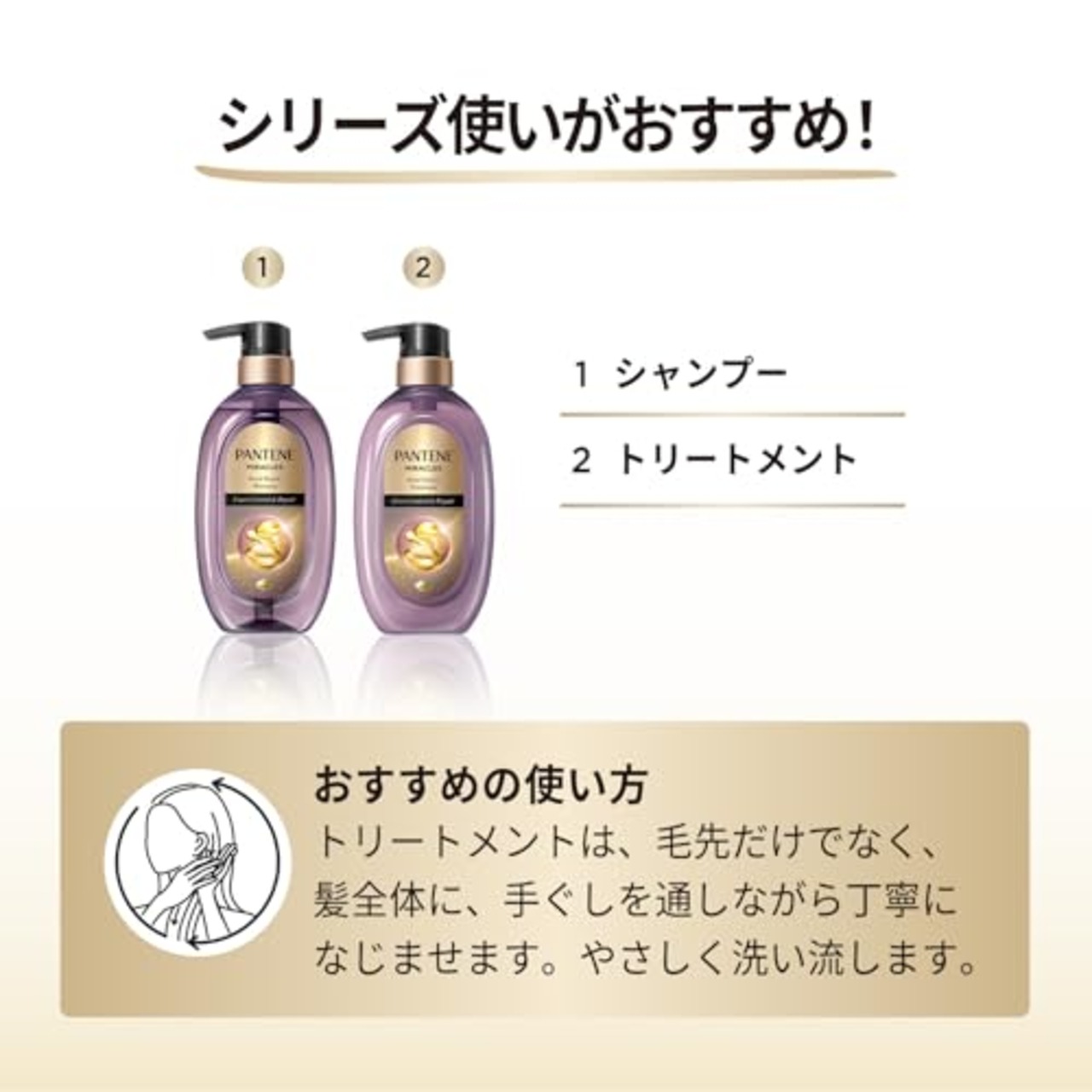 パンテーン ミラクルズ シャンプー&トリートメント 440g+440g ポンプセット うねりコントロール&リペア