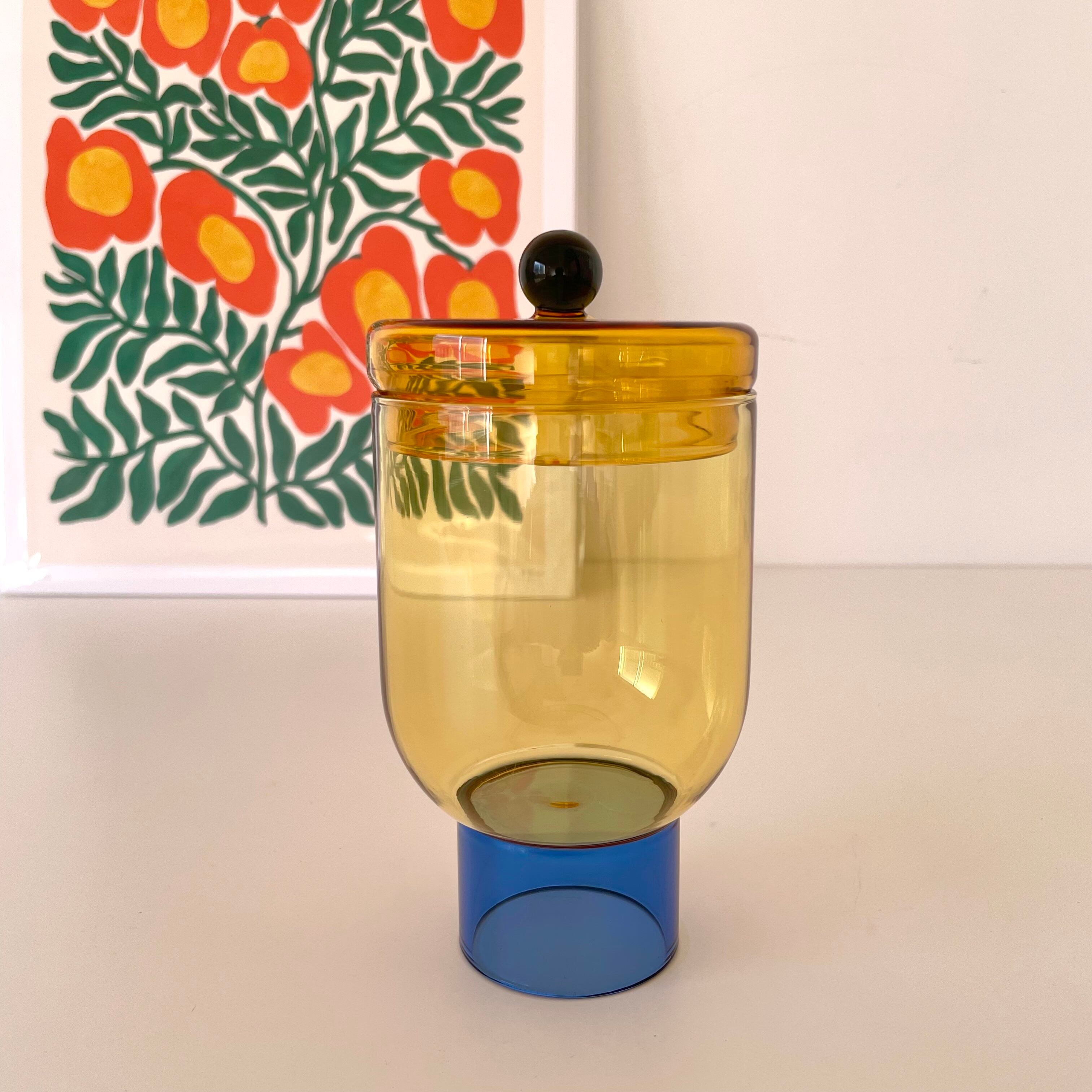 Chroma Glass Canister (Tall) ガラスキャニスター 小物入れ | YAY