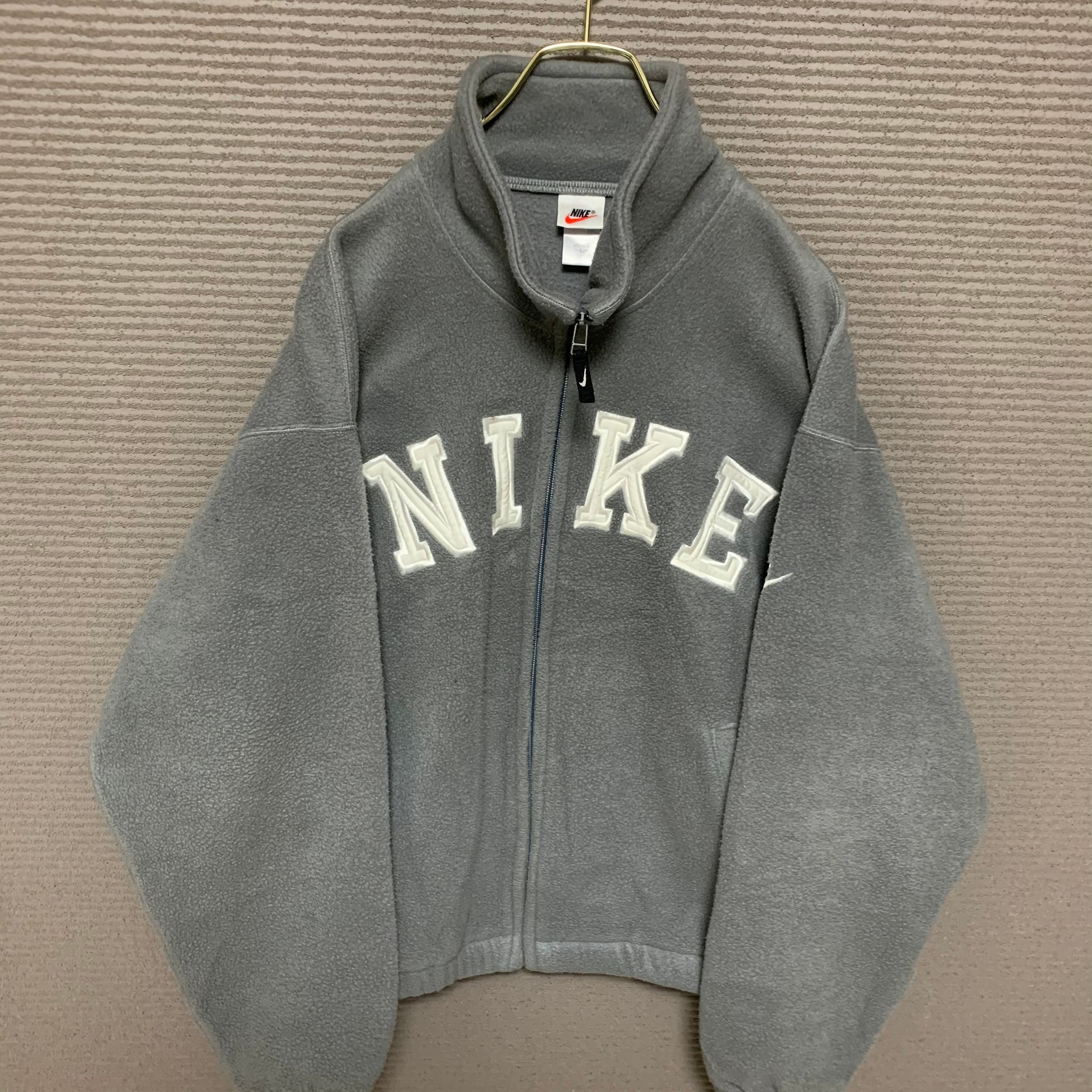 入手困難】90s NIKE ナイキ フリースジャケット 刺繍ロゴ 古着 L