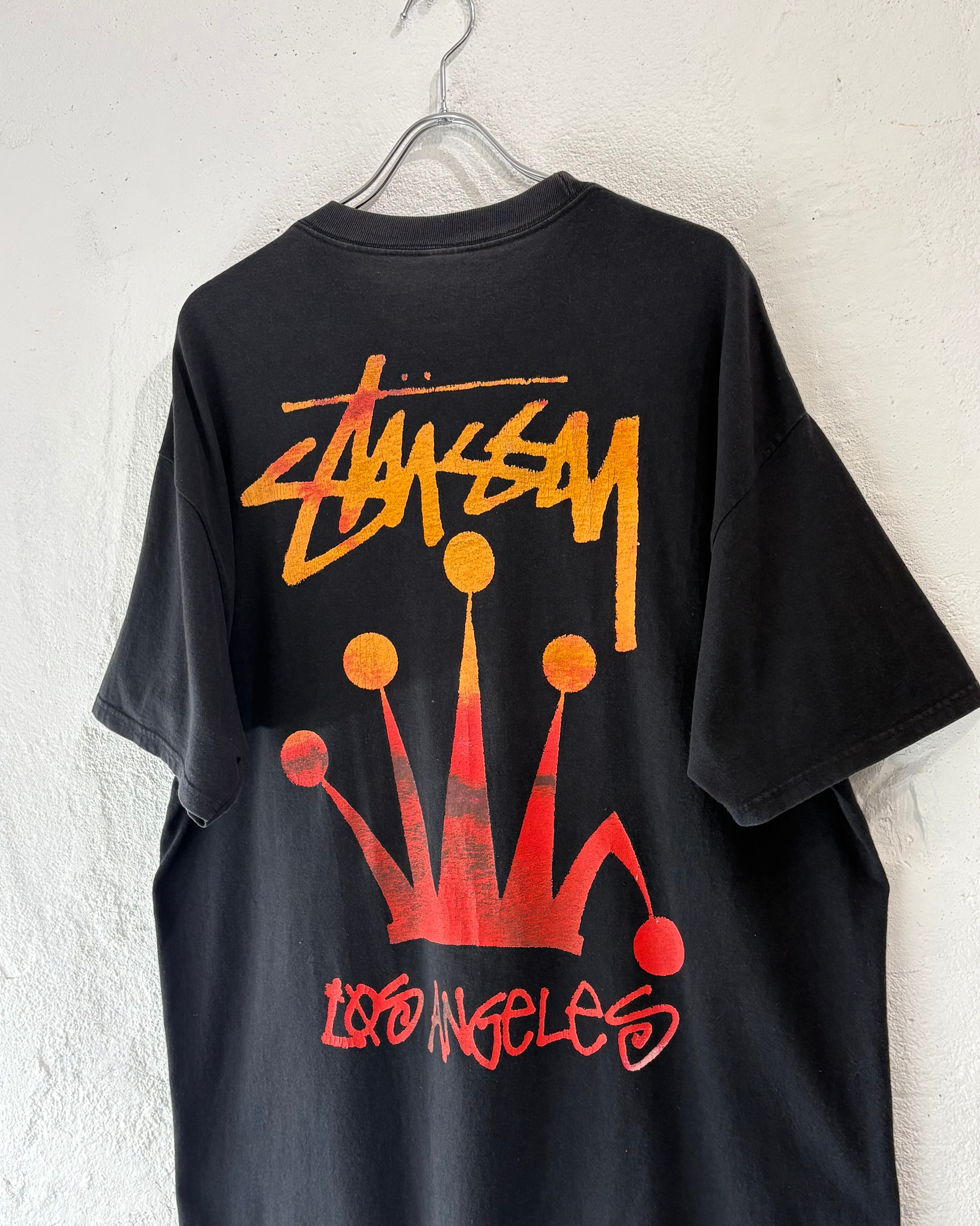 00s STUSSY Los Angeles Crown Logo Print Tee