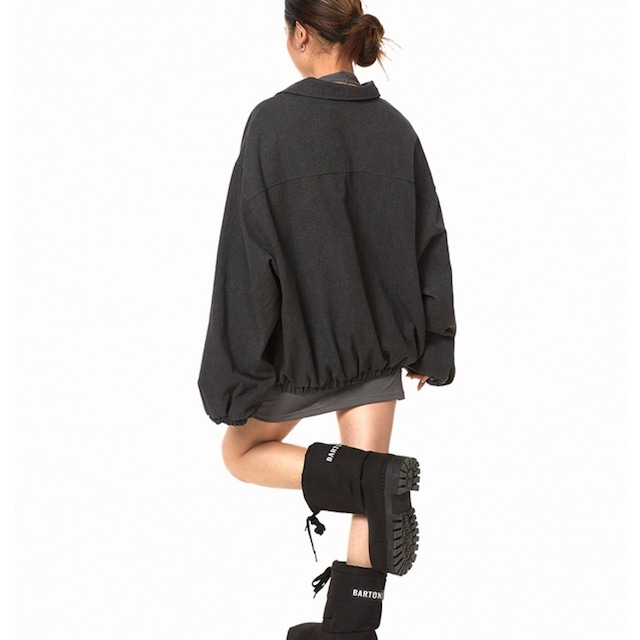 エンブレムロゴハーフジッププルオーバー 2col R00863