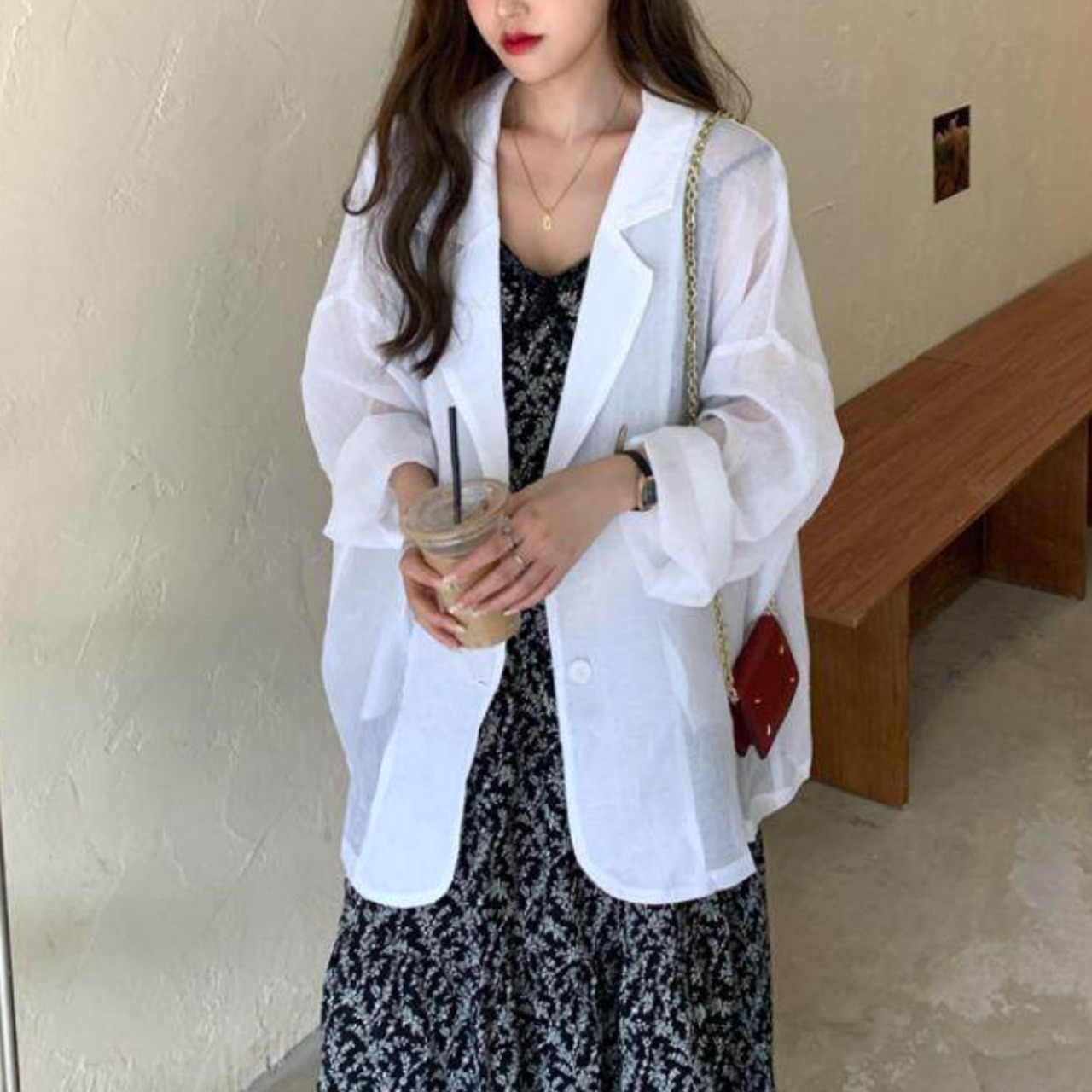 Sheer sun protection cardigan (ME418)